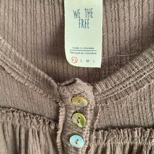 Free People Henley slouchy top